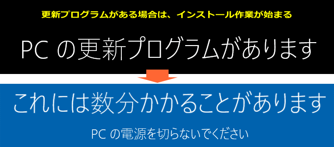 更新プログラムのインストール