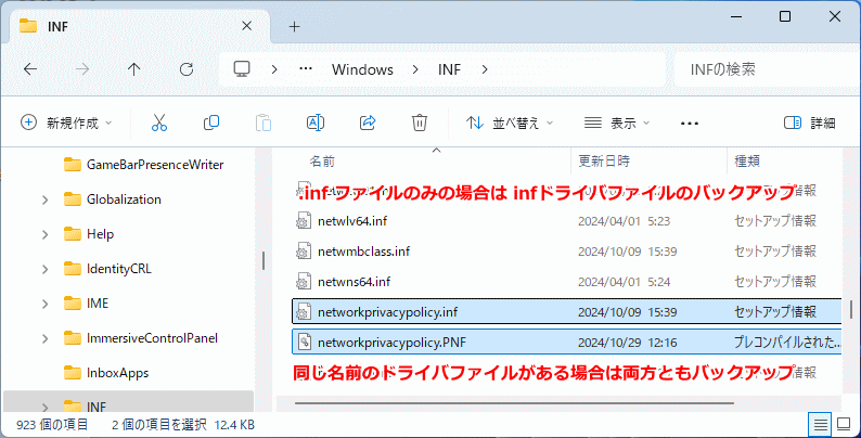 Windows11 特定のドライバをバックアップ